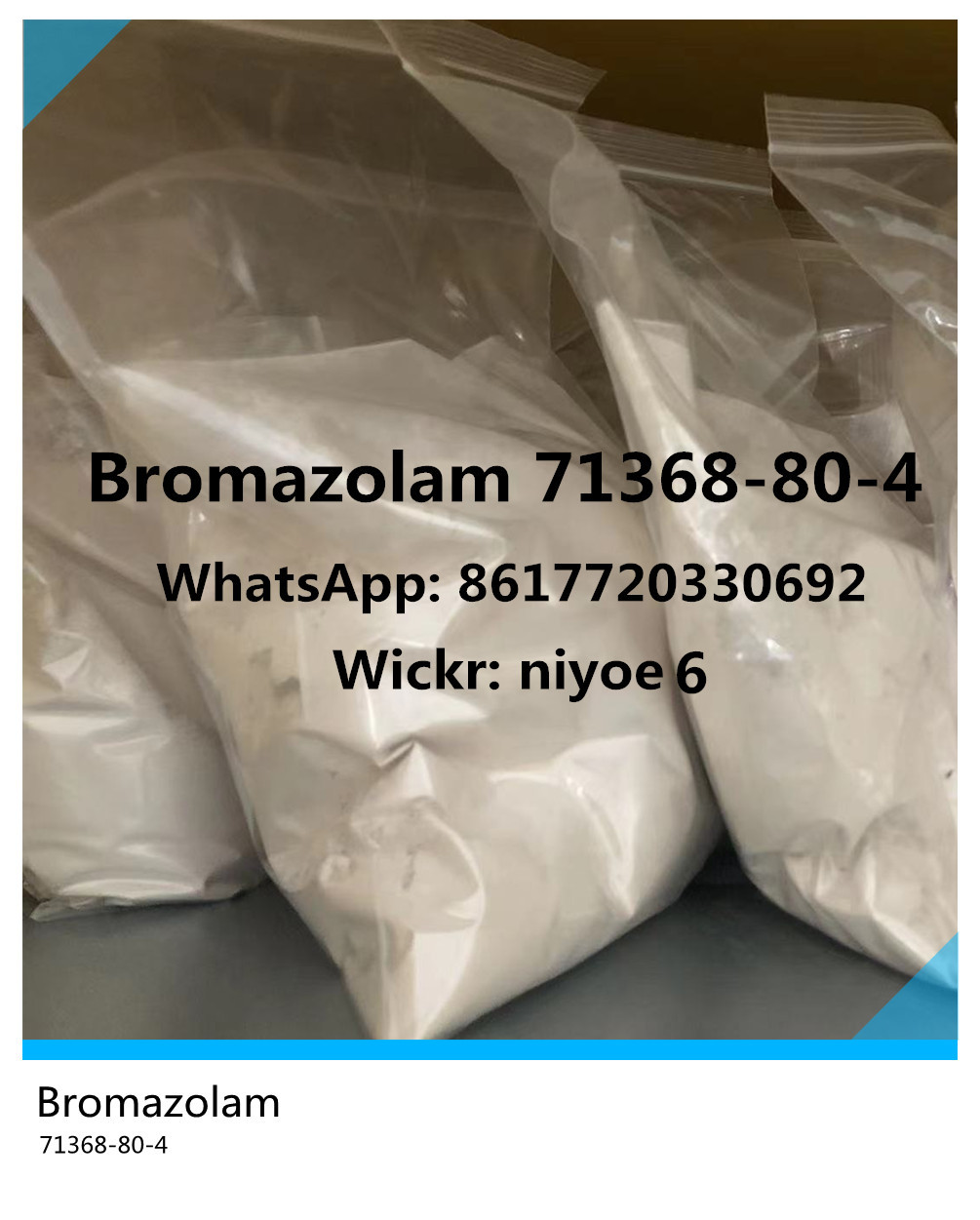 Buy 99% Potent Benzodiazepine Bromazolam for Sale CAS 71368-80-4 Wickr: niyoe6